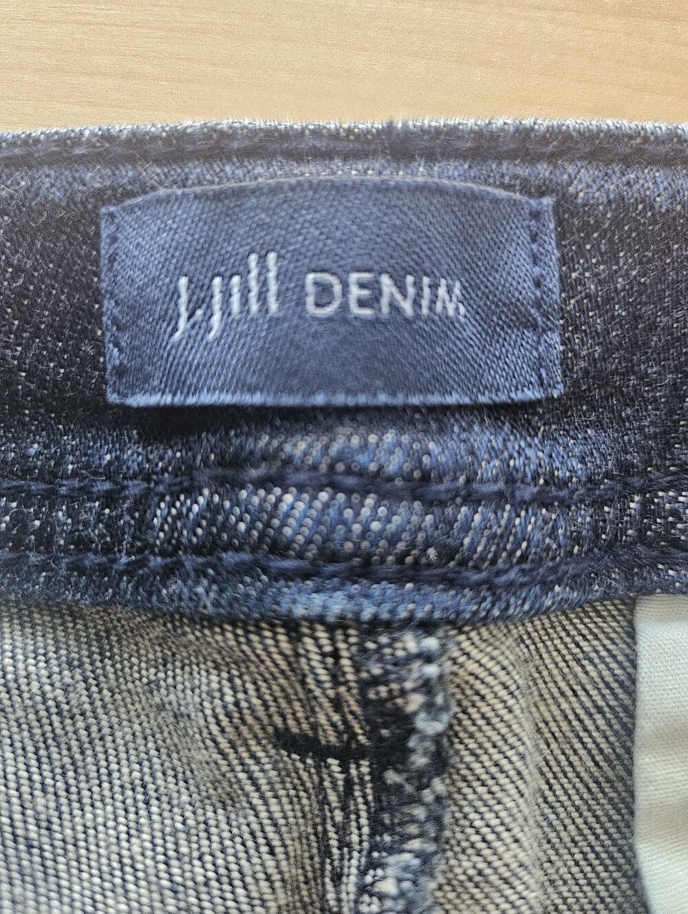 J. Jill Denim Monterey Full Leg Wide Leg Dark Wash Sz 10 (33x34.5) - Picture 6 of 13